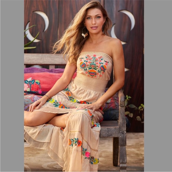 Boston Proper Neon Pop Strapless Dress - Picture 2 of 14